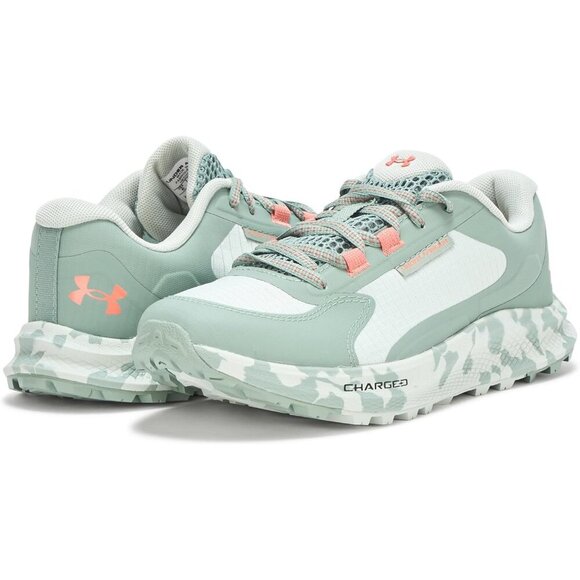 🆕 Women's Charged Bandit Trail 3 Sneaker Hydro Green/Silica Green/Blush Orange - Picture 3 of 4